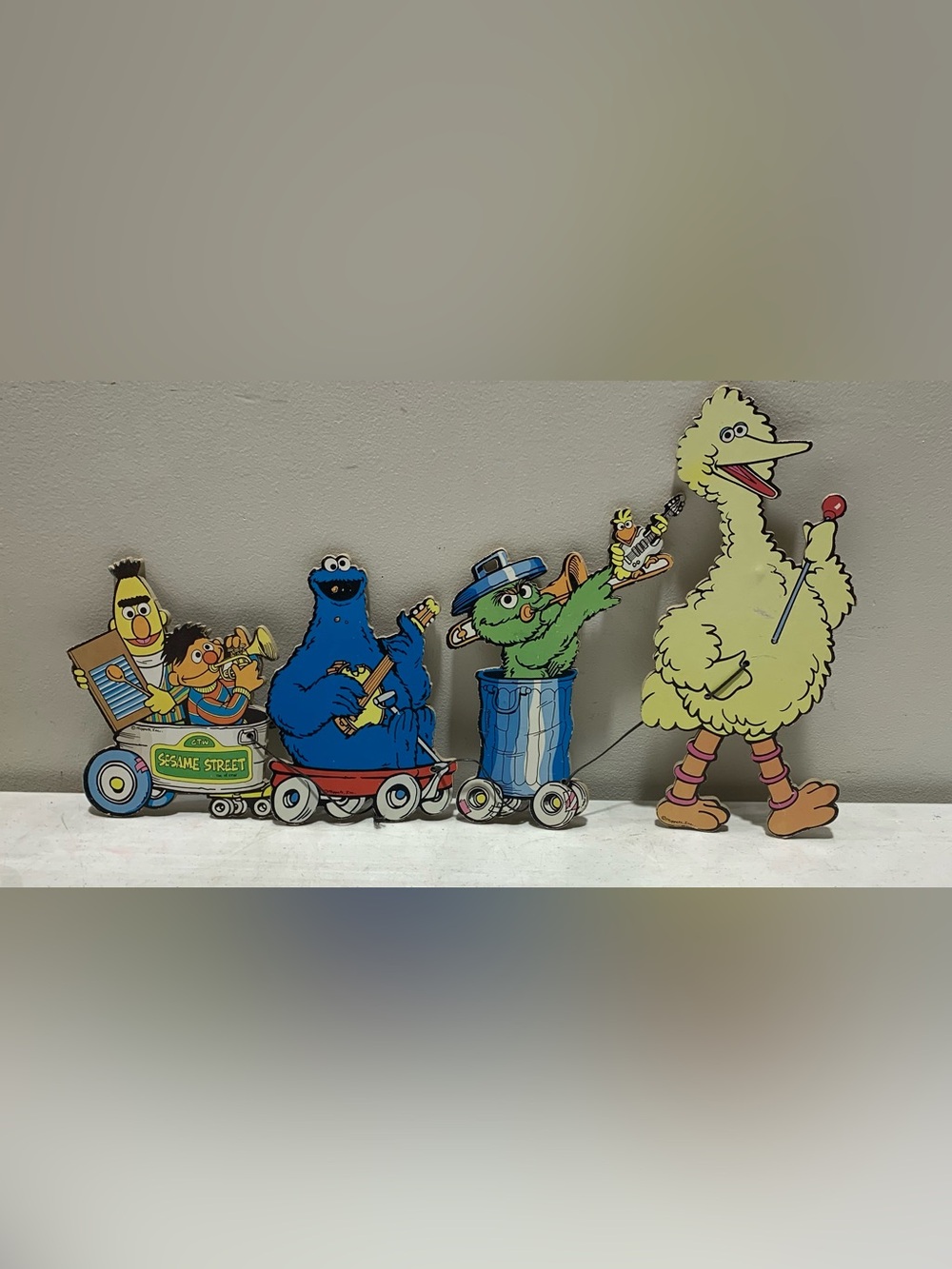 Vintage 1980s Sesame Street Muppets Musical Parade Wall Hanging